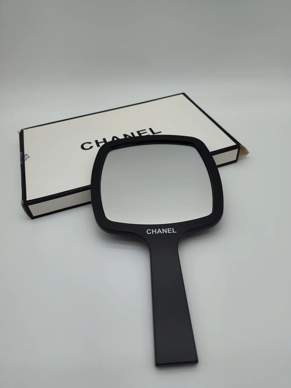 CHANEL Promotional Black CC Logo Handheld Vanity Mirror Beauty Makeup Gift Boxed